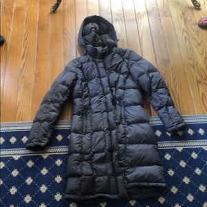 North face dark gray down parka